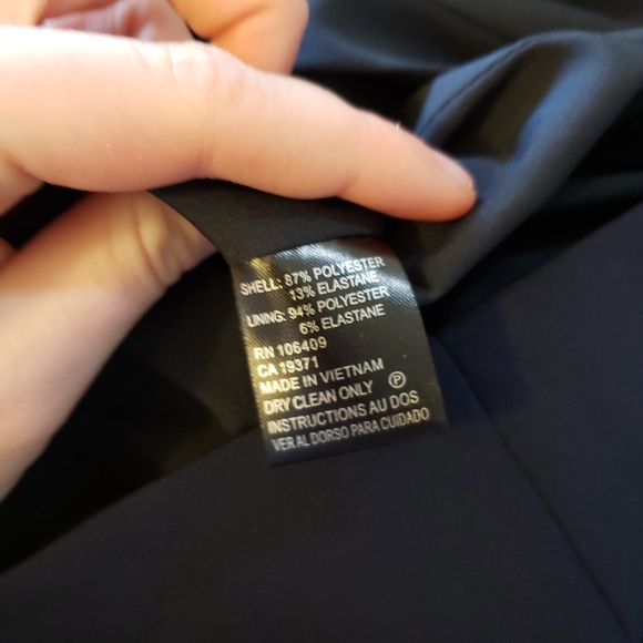 ⭐NWOT Tahari Navy Bow Back Open Slits Blazer Size 2 - Picture 12 of 12